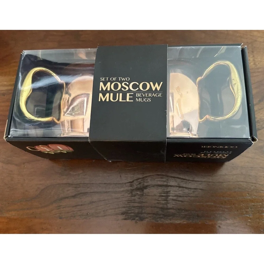 Godinger Moscow Mule Mugs - Set of 2‎ Copper Beverage Mugs, Extra Large 20 oz